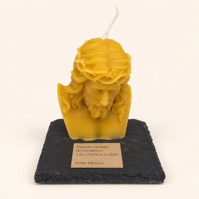 Vela de cera de abelha — busto de cristo